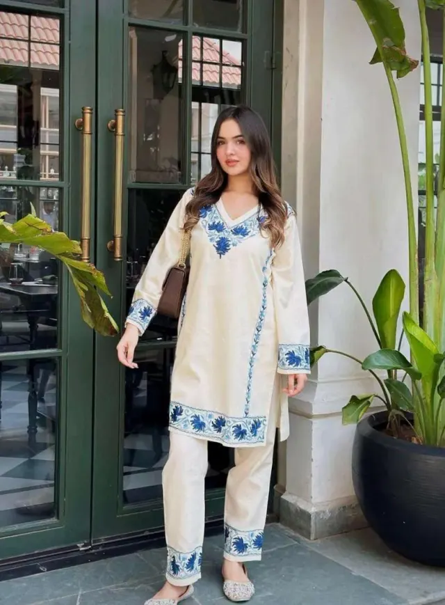 Trendy Cotton Printed Kurti & Pant Set
